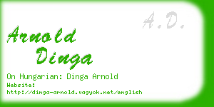 arnold dinga business card